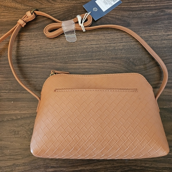 Universal Thread Small Woven Tan Crossbody Bag Faux Leather NWT - Picture 2 of 12